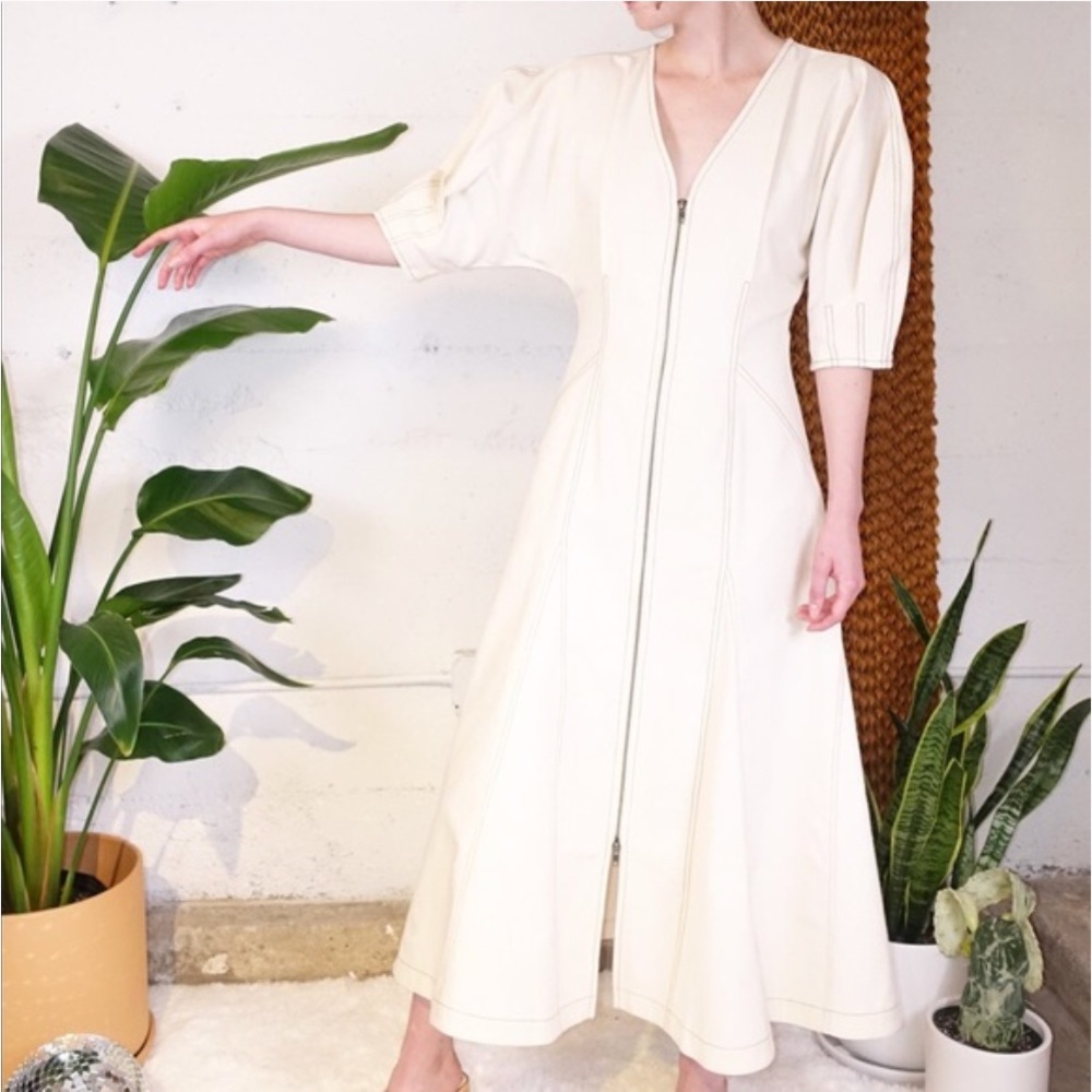 NWOT Mara Hoffman Sophie Dress in Natural Denim Size 4
